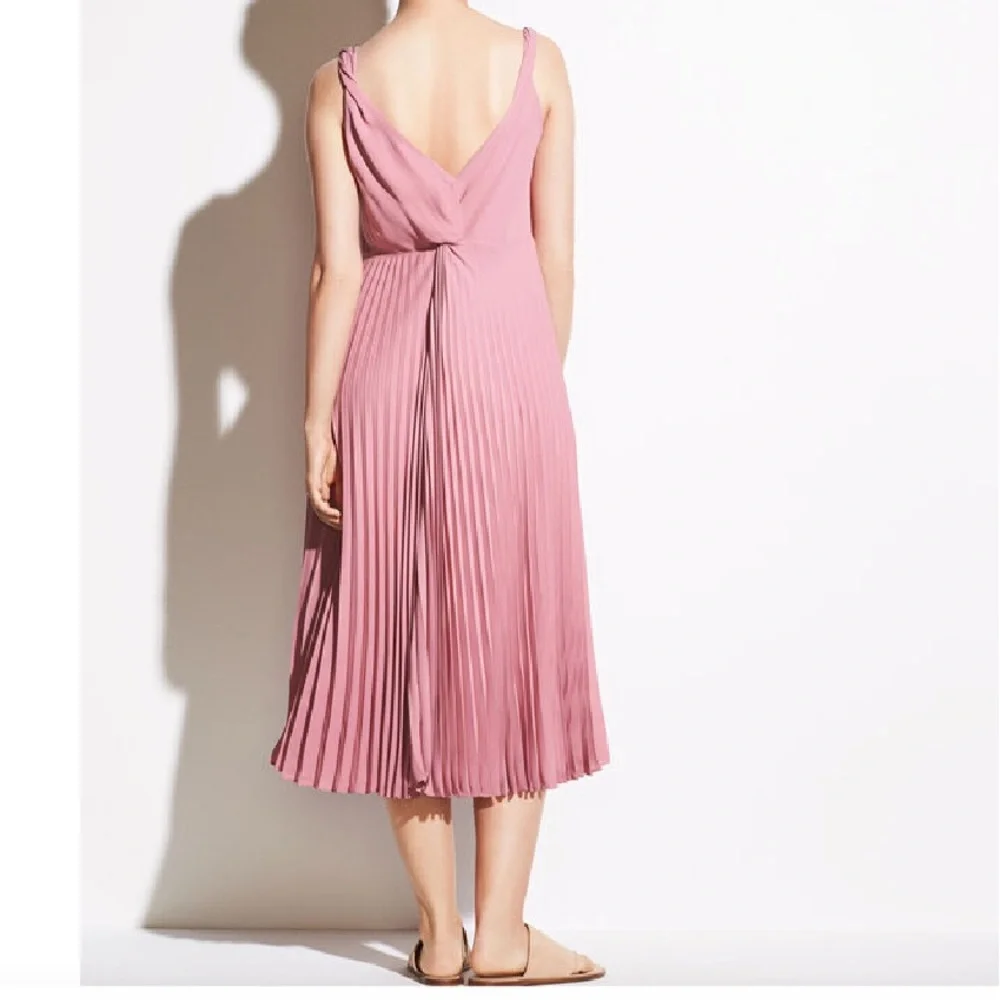 Vince Twist Front Pleated Midi Dress - Picture 13 of 16